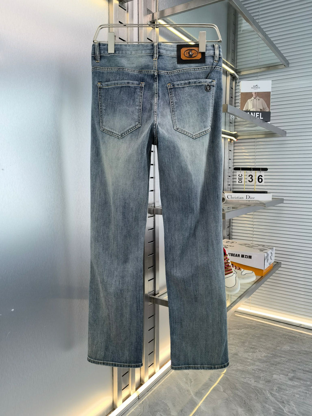 Ralph Lauren Men's Light Wash Flare‑Leg Denim Jeans