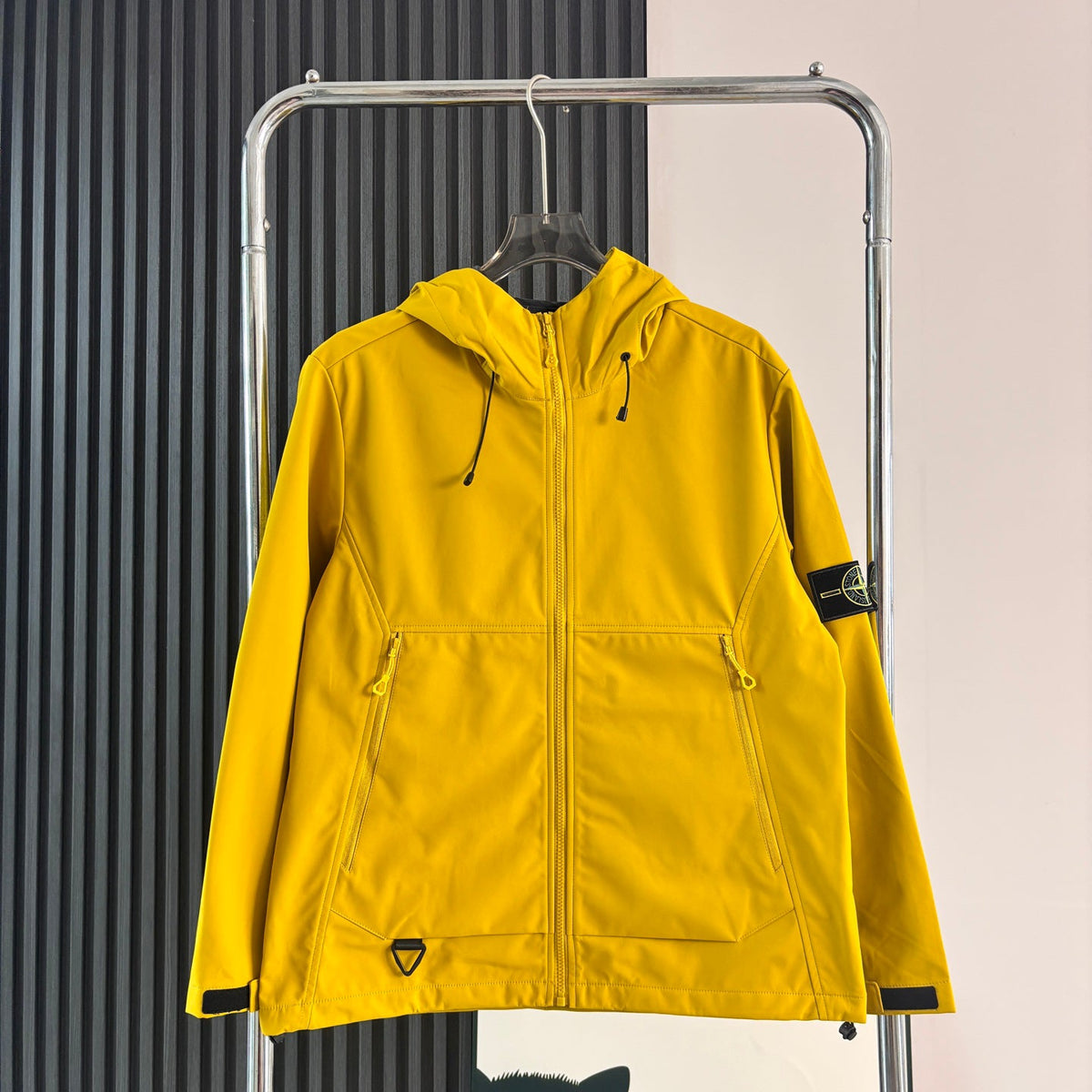 Stone Island Softshell Three-Protection Hooded Jacket with Compass Badge