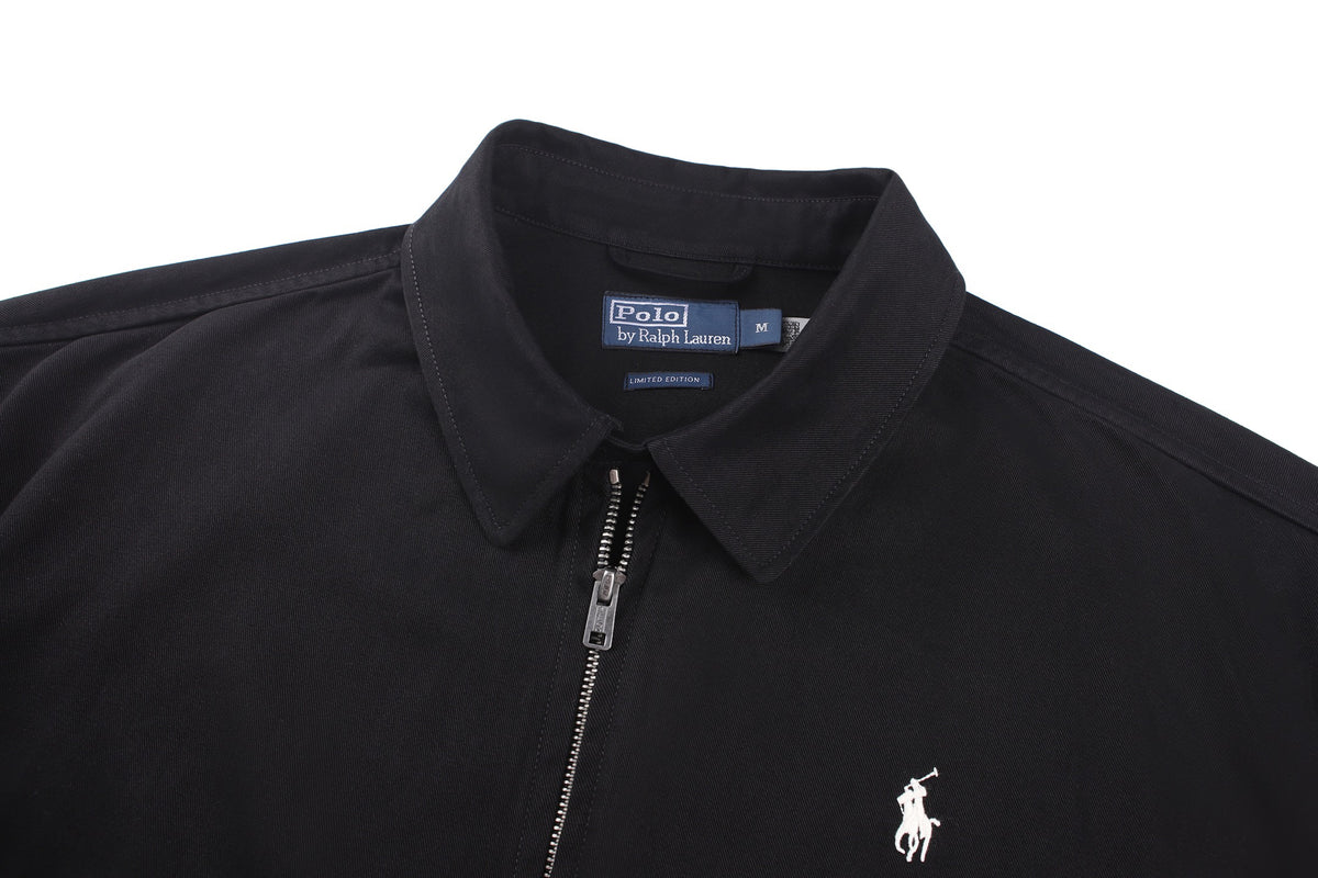 Polo Ralph Lauren Men’s Zip‑Up Harrington Jacket With White Pony & Script Embroidery