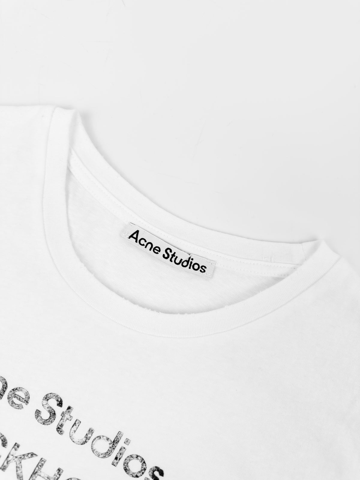 Acne Studios Stockholm 1996 Text‑Print Crew‑Neck Short‑Sleeve T‑Shirt