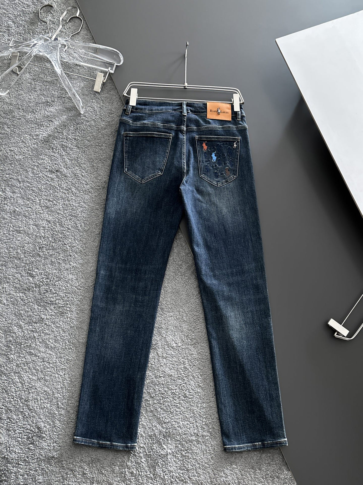 Ralph Lauren Men's Dark Wash Straight‑Leg Denim Jeans
