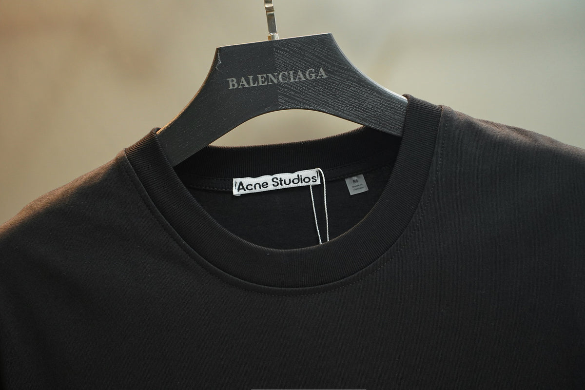 Acne Studios Solid Crew‑Neck Short‑Sleeve T‑Shirt