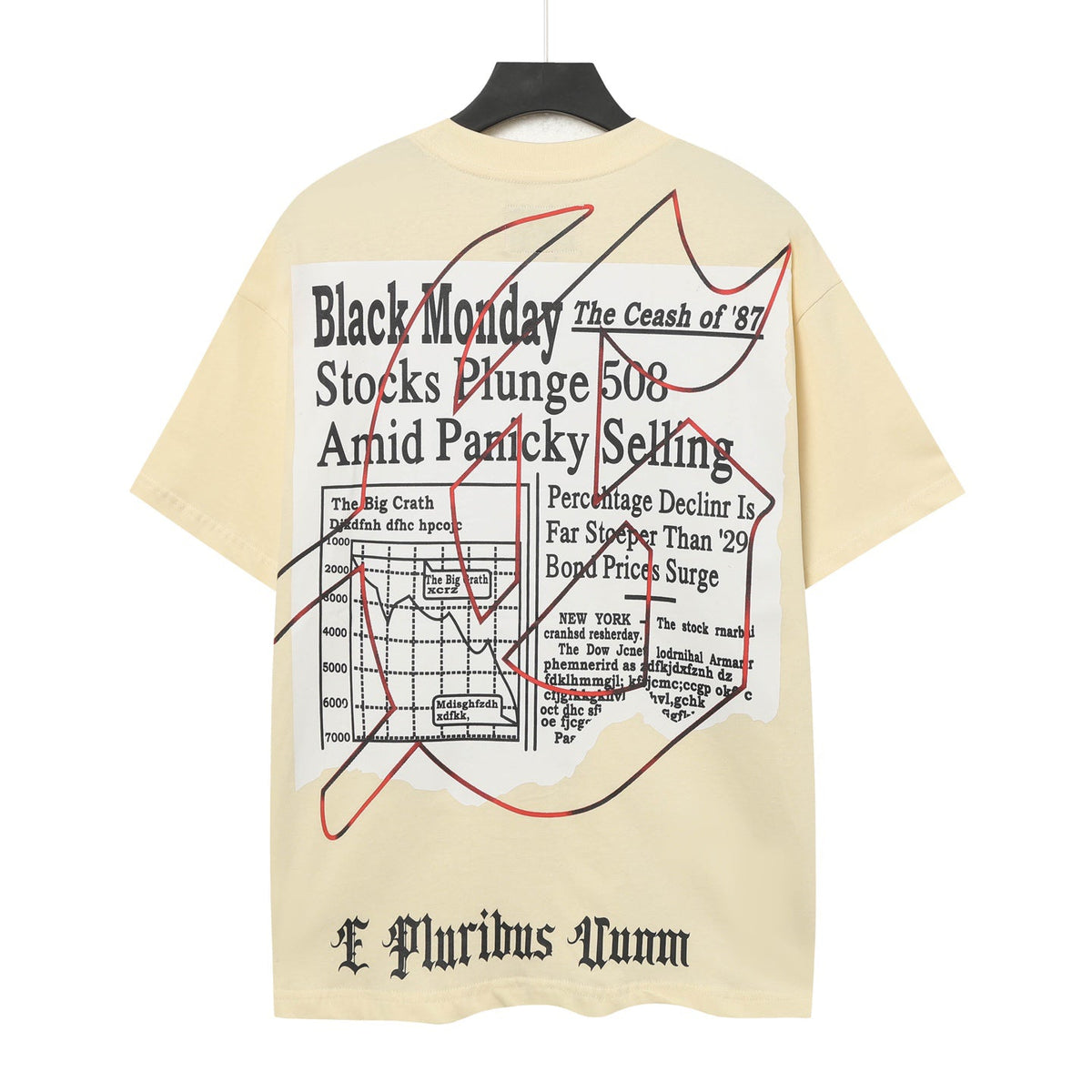 Godspeed Gentleman Skull Newspaper Vintage Graphic Tee