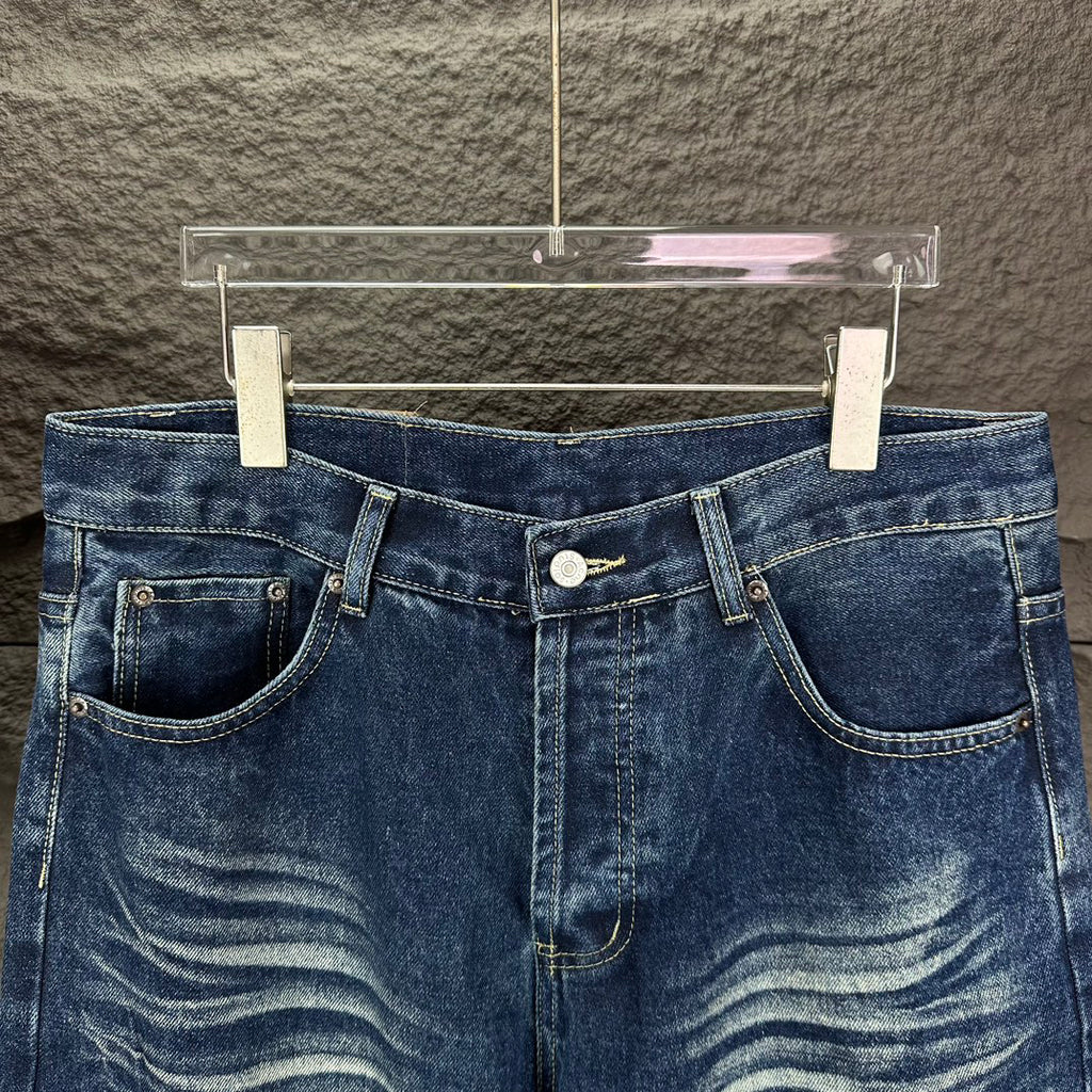 Acne Studios Vintage Whiskering Wide‑Leg Jeans