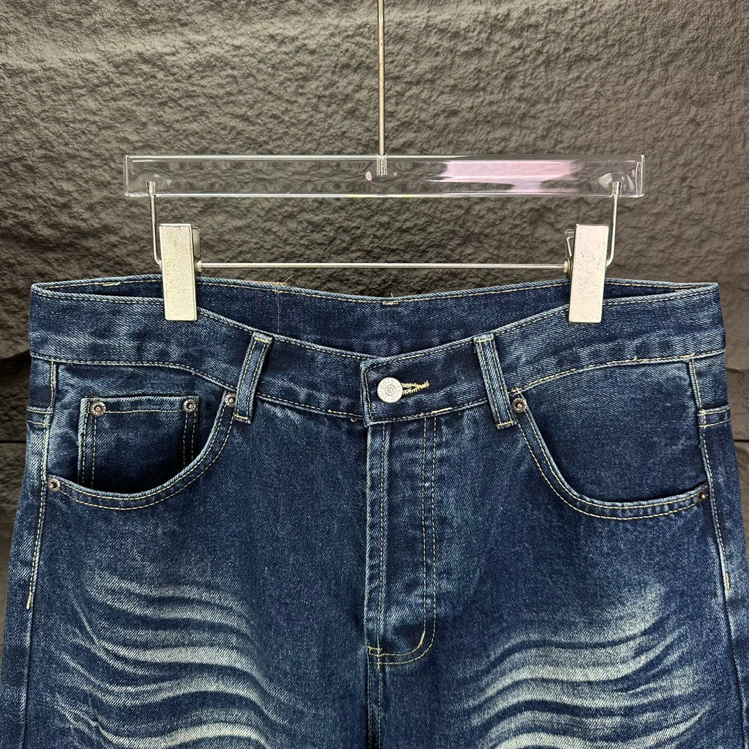 Acne Studios Vintage Whiskering Wide‑Leg Jeans
