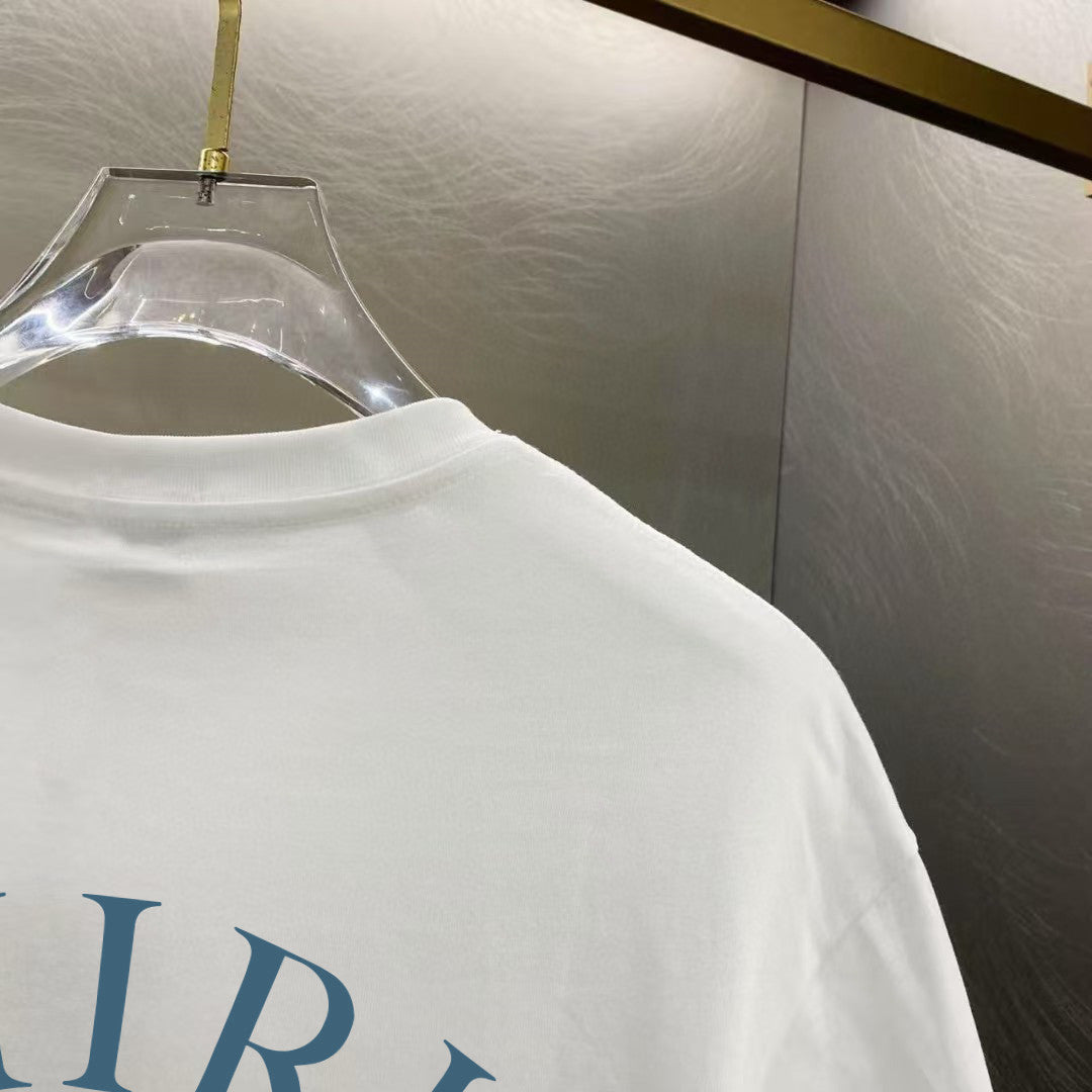 Amiri  Vintage Text Chest Crew‑Neck Short‑Sleeve T‑Shirt