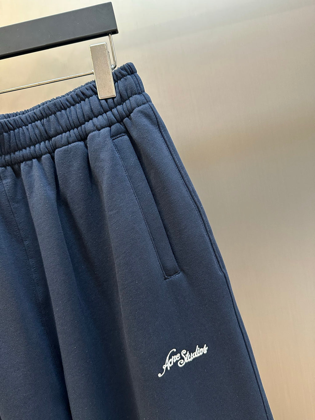 Acne Studios Script‑Detail Elastic Waist Wide‑Leg Sweatpants