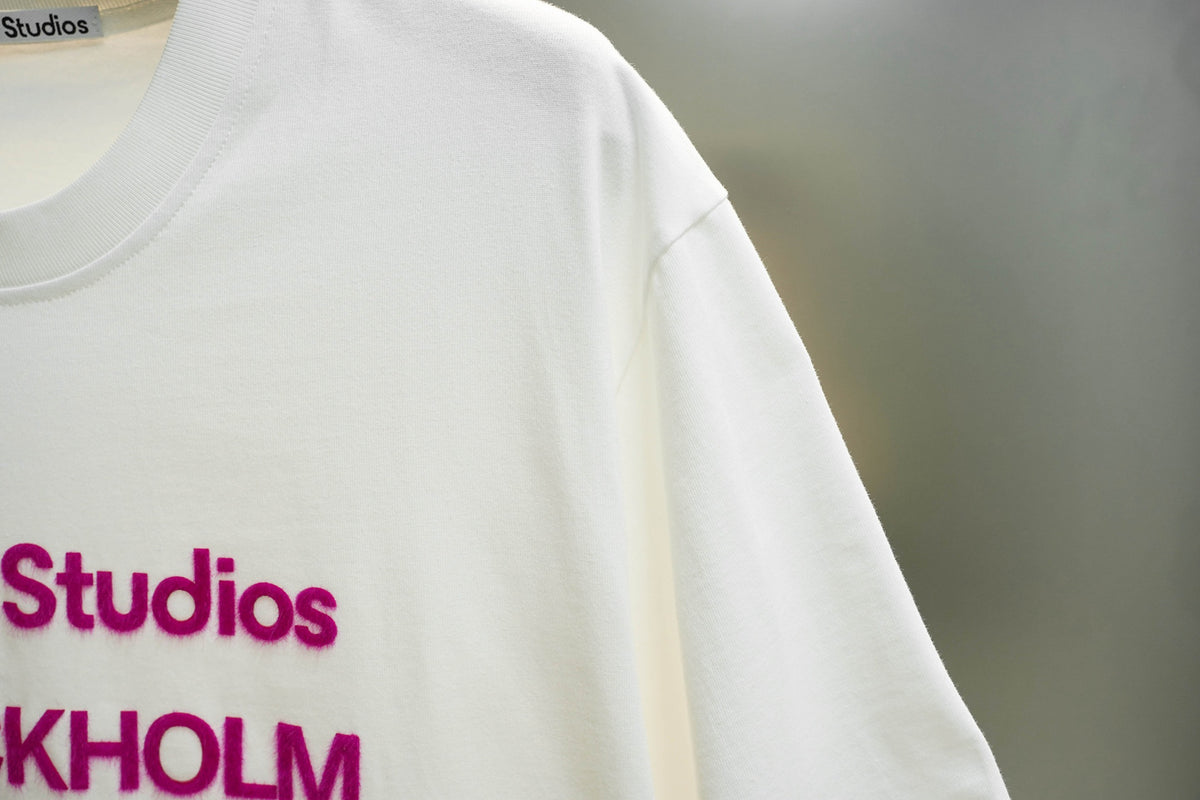 Acne Studios Stockholm 1996 Text‑Print Crew‑Neck Short‑Sleeve T‑Shirt