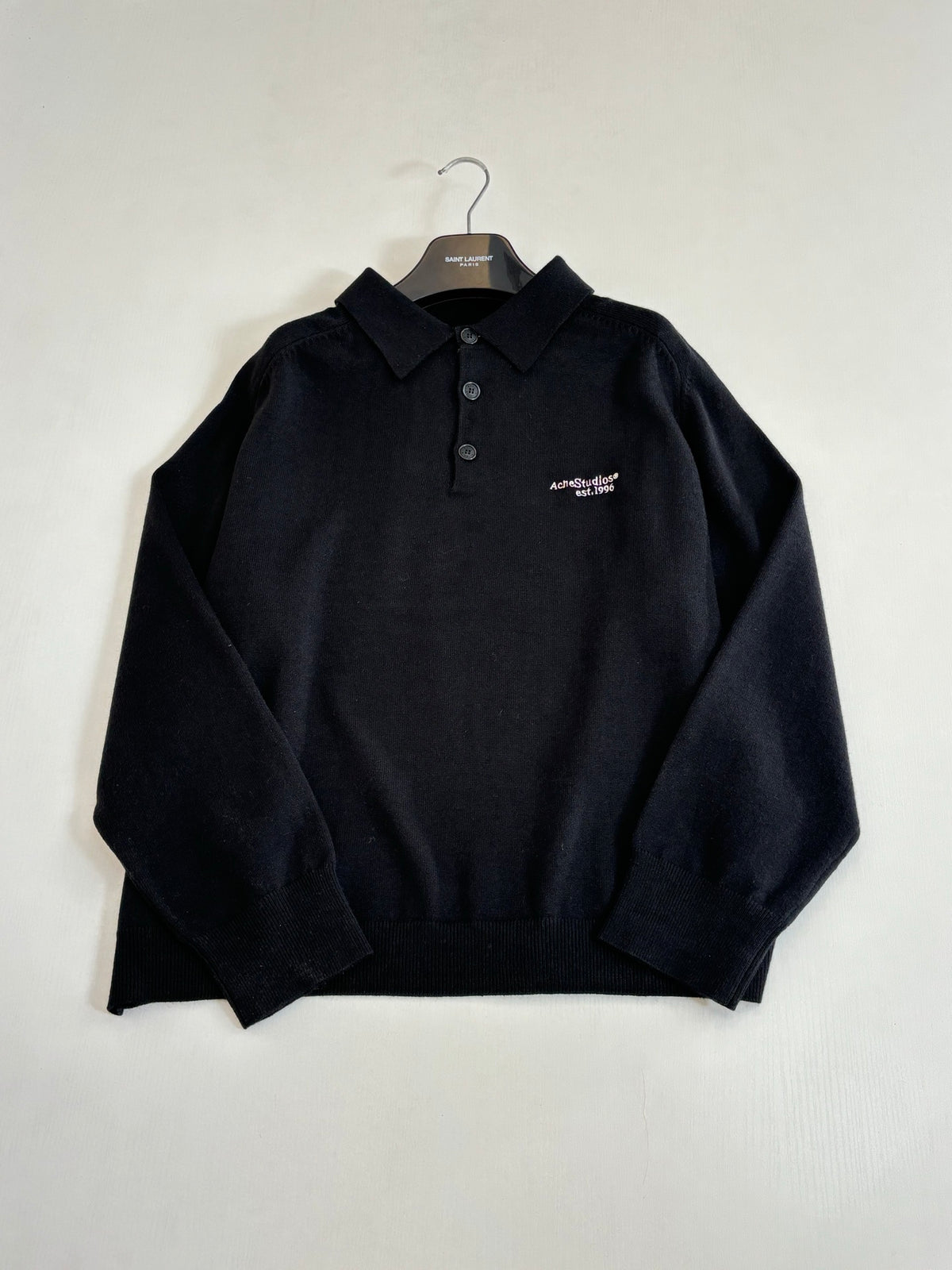 Acne Studios Knitted Long‑Sleeve Polo Sweater