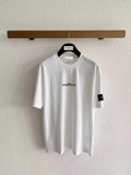 Stone Island Centre Chest Logo Embroidery T-Shirt - White / Blue / Gray / Black