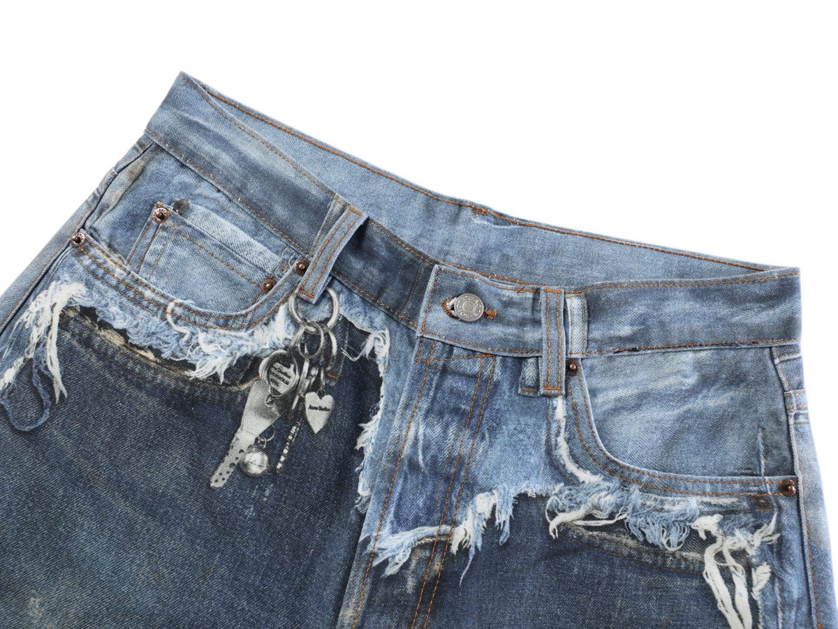 Acne Studios Distressed Wide‑Leg Denim Jeans