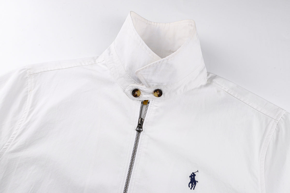 Polo Ralph Lauren Men’s Zip‑Up Harrington Jacket With Navy Pony Embroidery