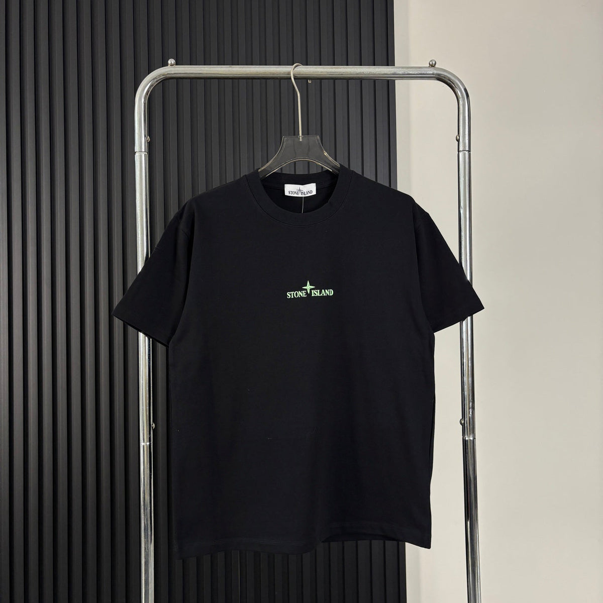 Stone Island Centre Chest Puff Print Compass Logo Oversized Cotton Tee