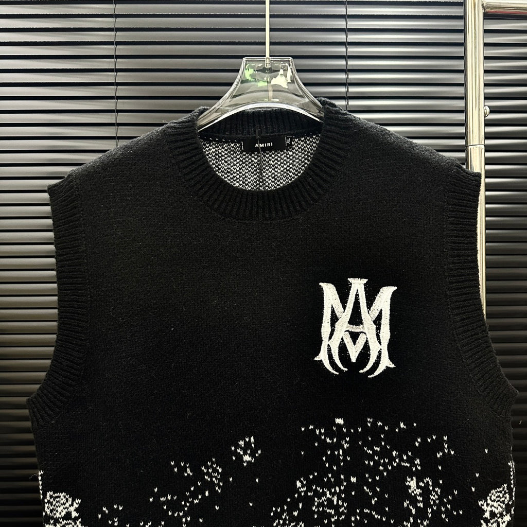 AMIRI MA Monogram Gradient Paisley Knit Vest