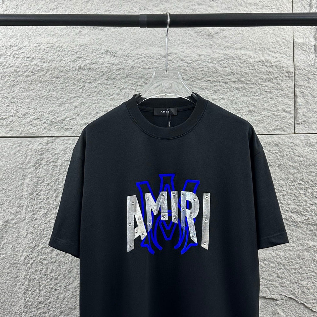 AMIRI Embellished Layered Logo Crew-Neck Short-Sleeve T-Shirt