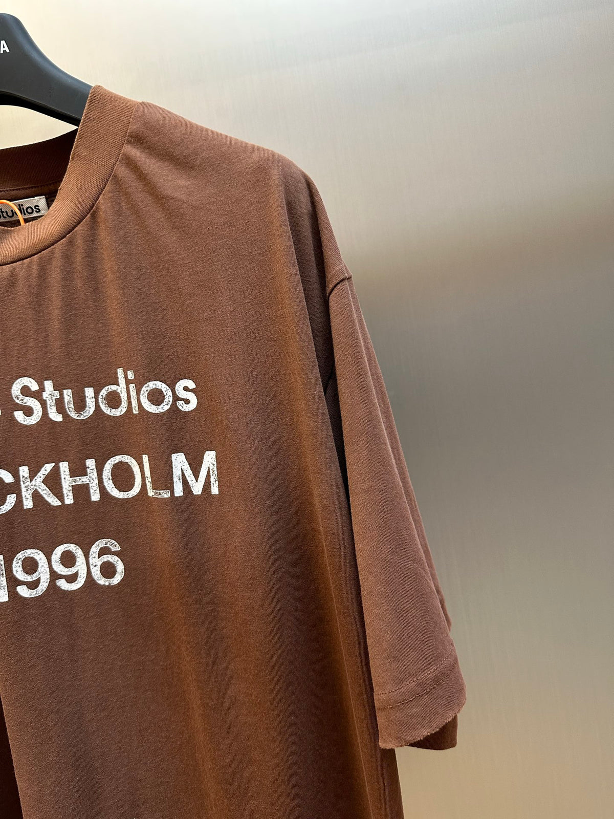 Acne Studios Stockholm 1996 Vintage Print Oversized Short‑Sleeve T‑Shirt