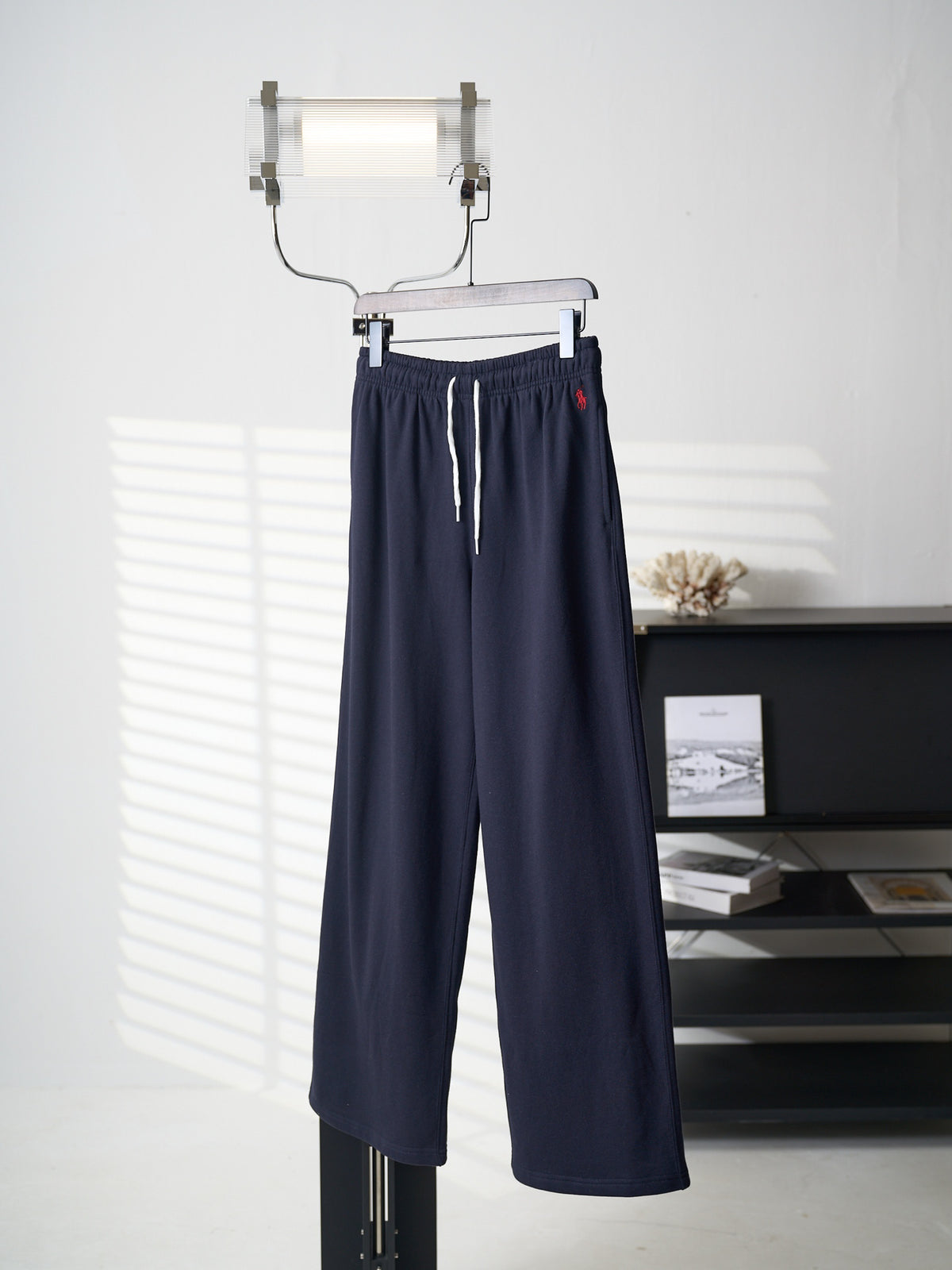 Polo Ralph Lauren Men's Drawstring Wide‑Leg Sweatpants, Red Pony Embroidery