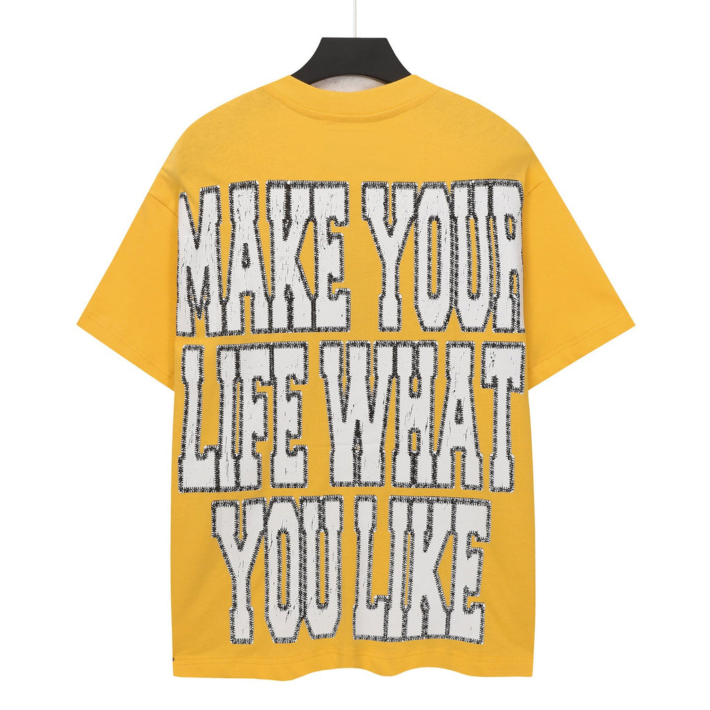 Godspeed Graffiti Wall Skeleton Short Sleeve Tee (Mustard Yellow)