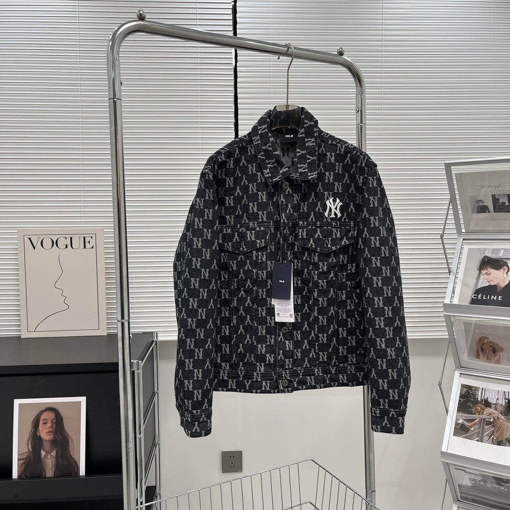 NY Yankees All-Over Monogram Denim Jacket