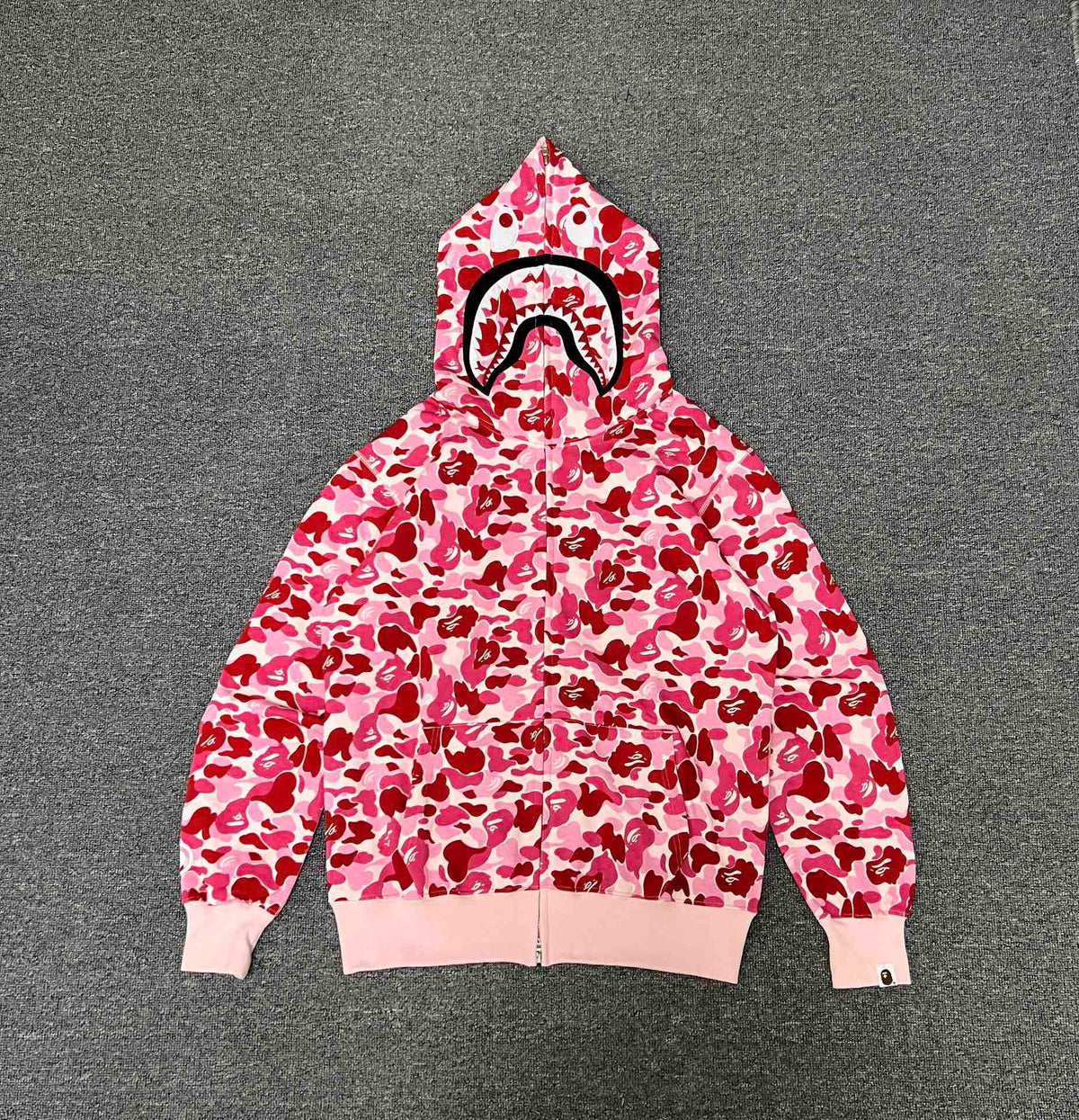 BAPE ABC Camo Shark Full-Zip Hoodie — Green / Pink / Blue