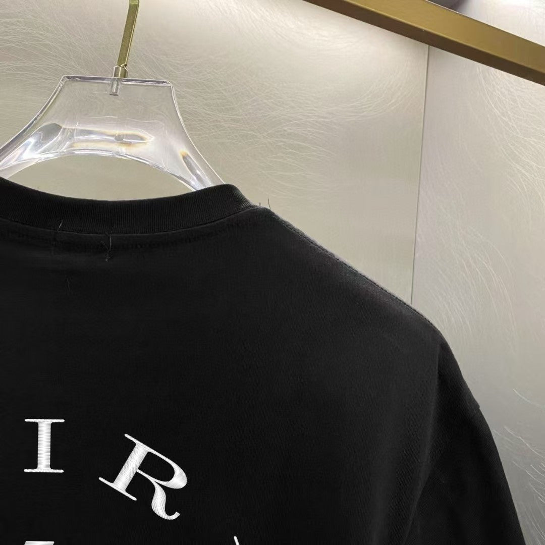 Amiri Beverly Hills Emblem Chest Graphic Crew‑Neck Short‑Sleeve T‑Shirt