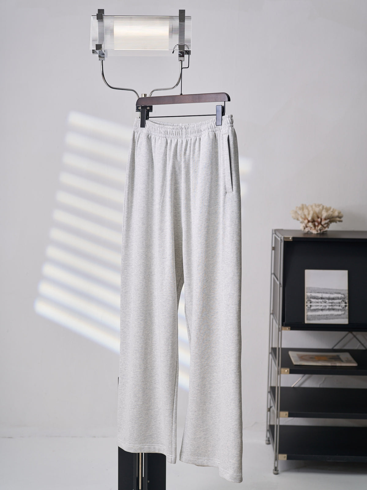 Acne Studios Heather Grey Wide‑Leg Sweatpants