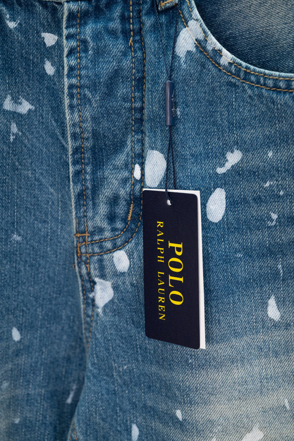 Ralph Lauren Men's Paint‑Splatter Straight‑Leg Denim Jeans