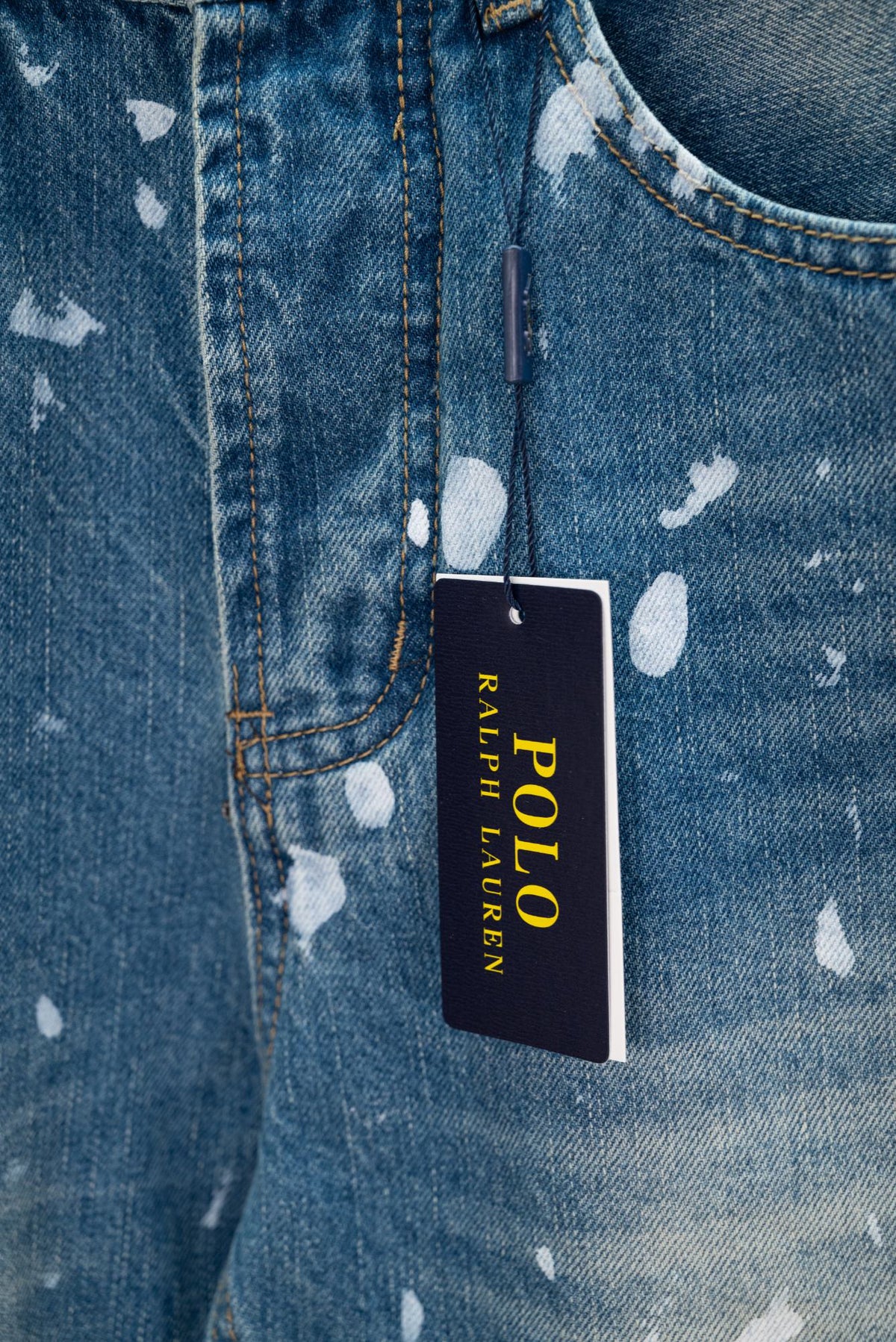 Ralph Lauren Men's Paint‑Splatter Straight‑Leg Denim Jeans