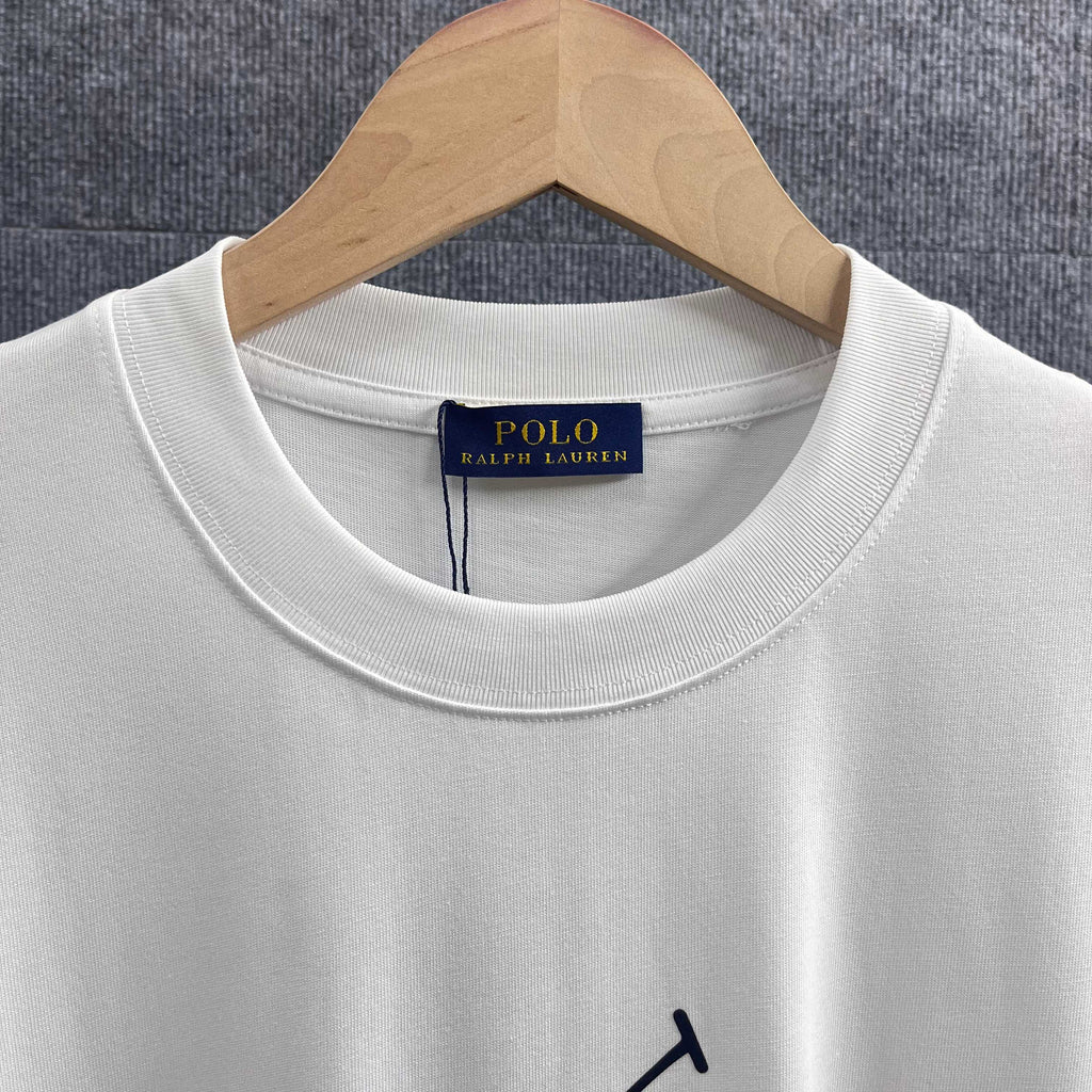 Ralph Lauren Men's Oversized Short‑Sleeve Crew‑Neck T‑Shirt With Large POLO Graphic Print