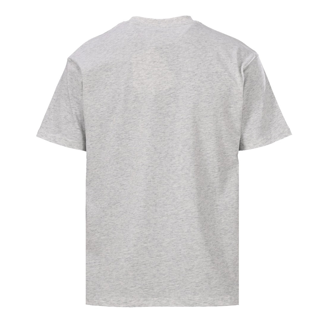 Acne Studios Bow‑Graphic Heather‑Grey Oversized Crew‑Neck T‑Shirt