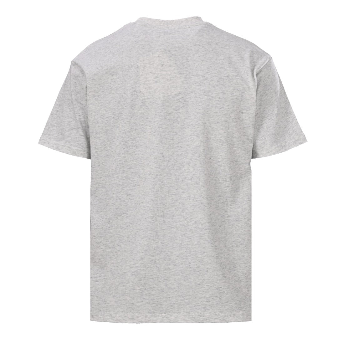 Acne Studios Bow‑Graphic Heather‑Grey Oversized Crew‑Neck T‑Shirt