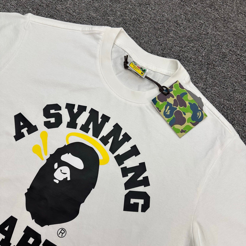 BAPE SS26 A Synning Ape Halo College T-Shirt