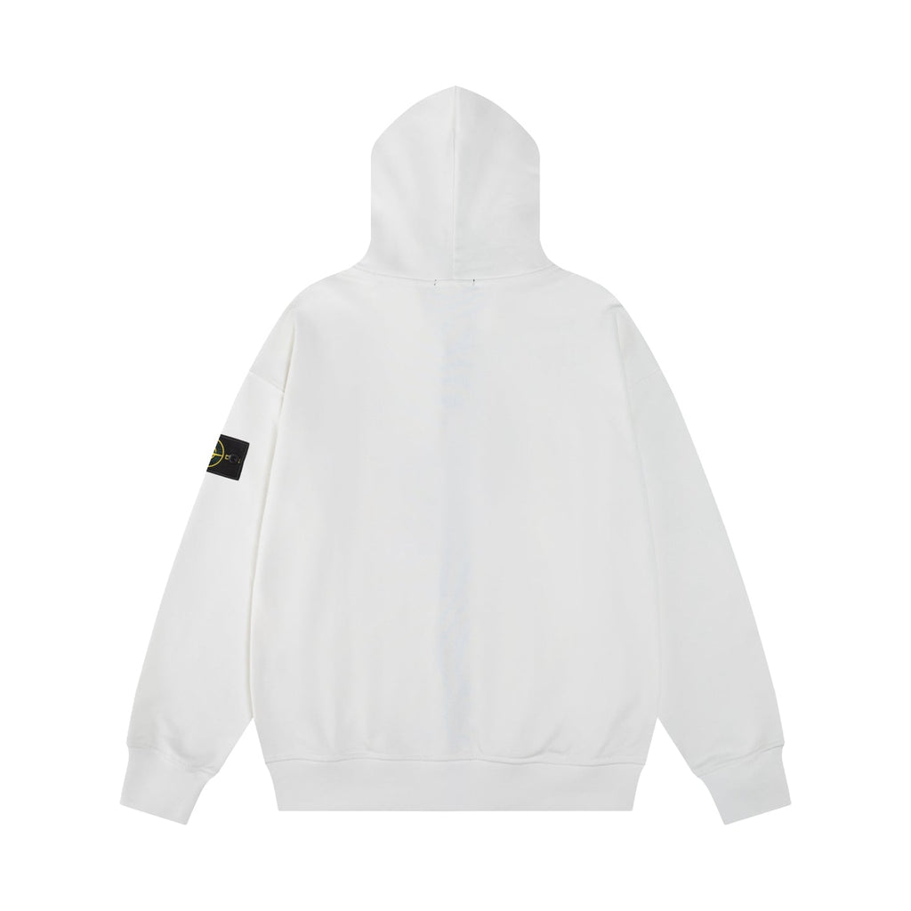 Stone Island Heavyweight Cotton Fleece Full-Zip Hoodie with Compass Badge