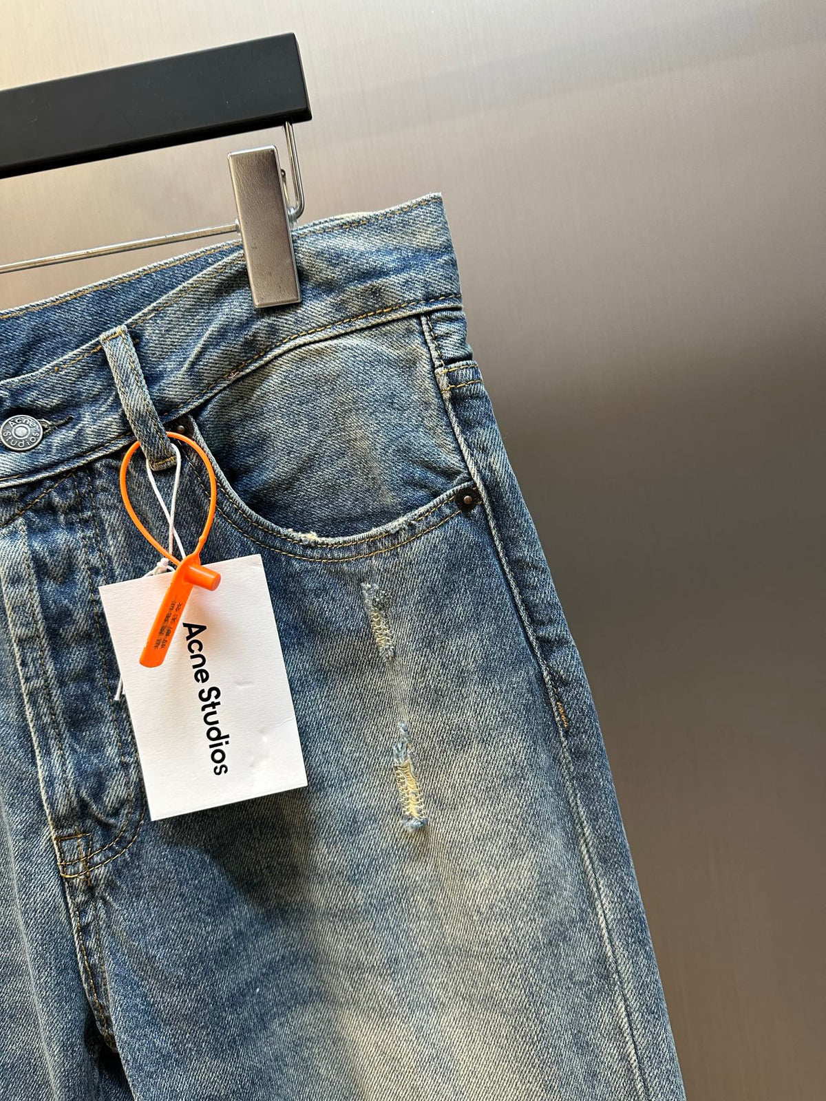 Acne Studios Distressed Wide‑Leg Denim Jeans