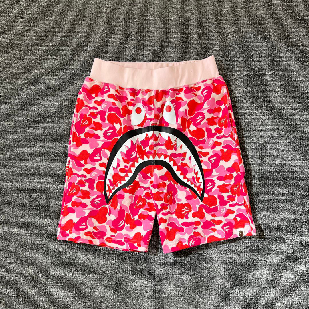 BAPE ABC Camo Shark Shorts - Pink