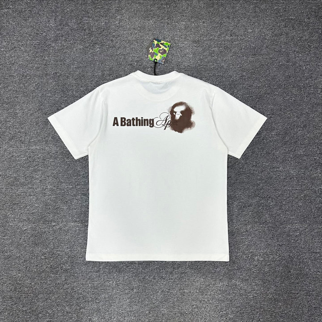 BAPE SS25 "A Bathing Ape" Watermark Script Logo Left Chest Oversized Heavyweight Unisex T-Shirt