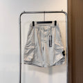 Stone Island Technical Nylon Cargo Shorts with Large Bellows Pockets and Compass Badge