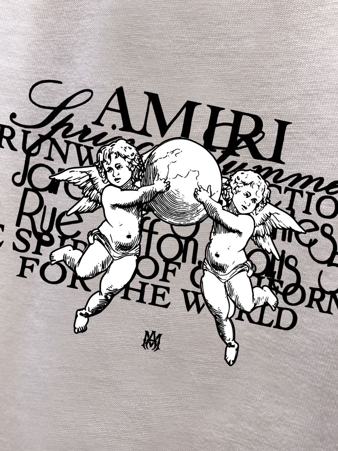 AMIRI Cherub Script Graphic Long‑Sleeve Tee