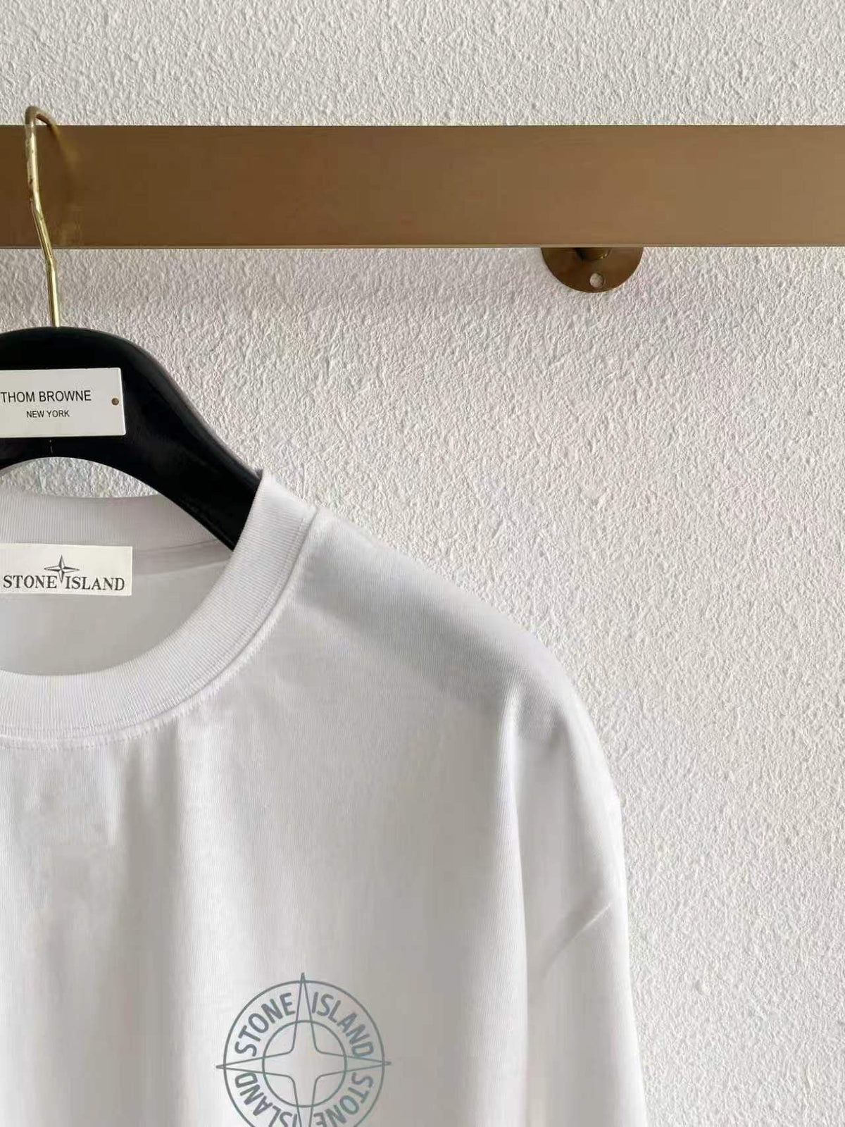 Stone Island Classic Compass Rose Badge Left Chest Print T-Shirt