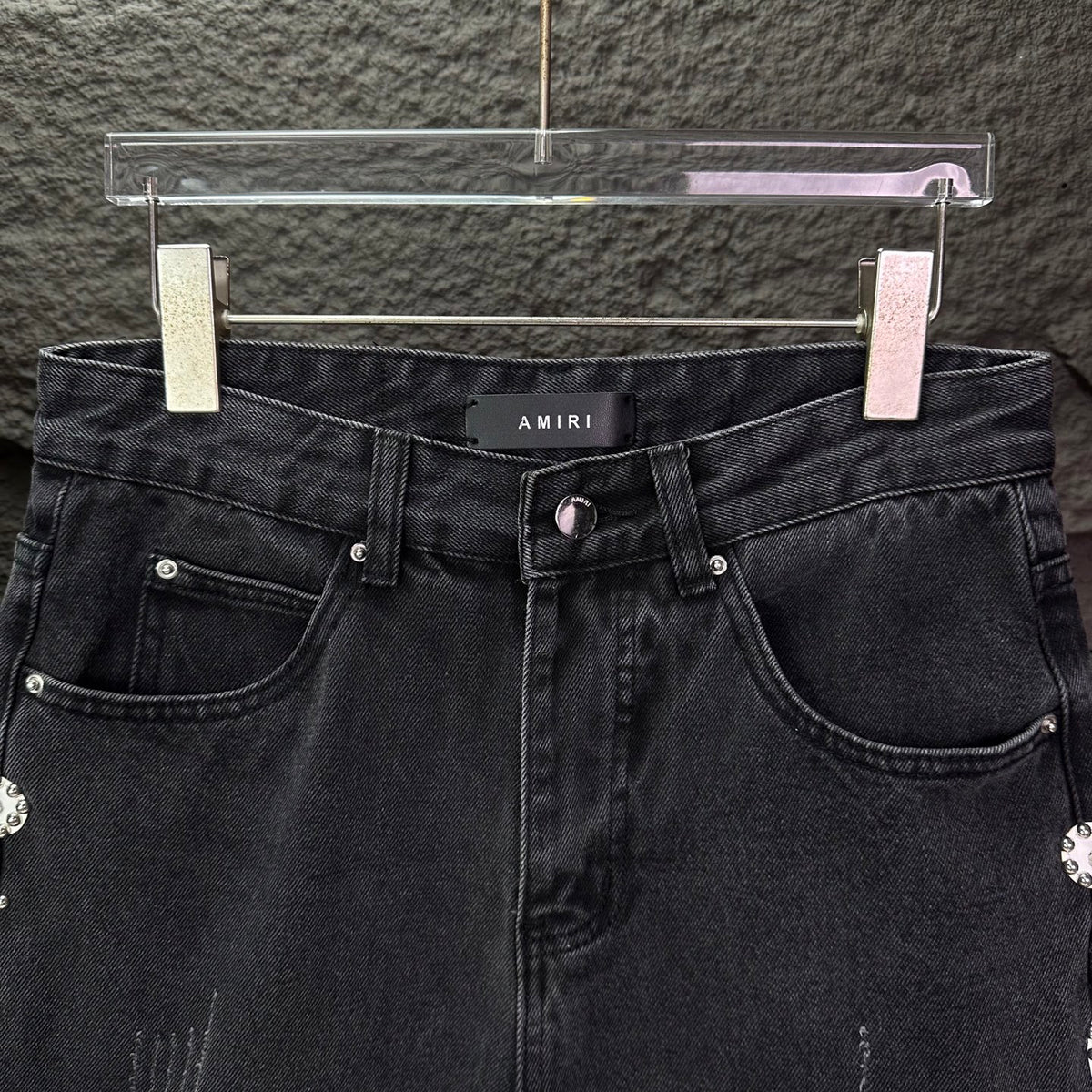 AMIRI Rhinestone‑Embellished Flared Denim Jeans