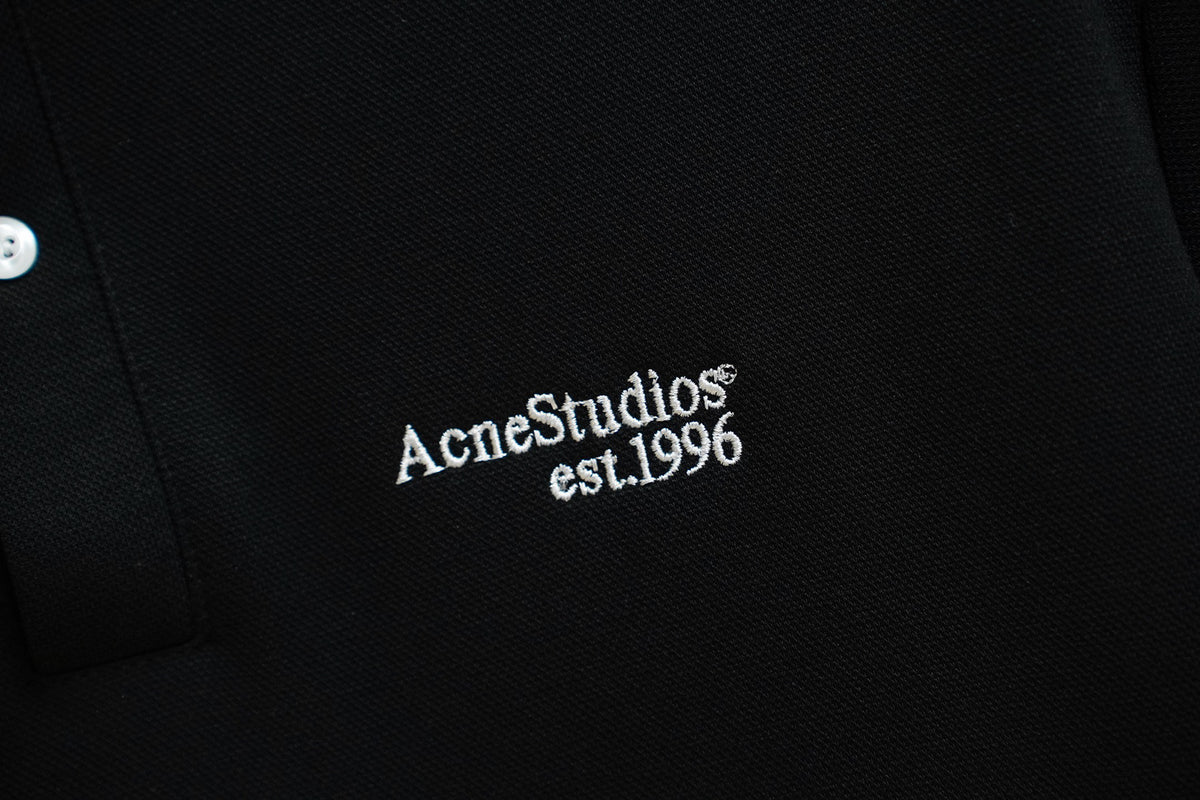 Acne Studios Est.1996 Chest Logo Short‑Sleeve Polo Shirt