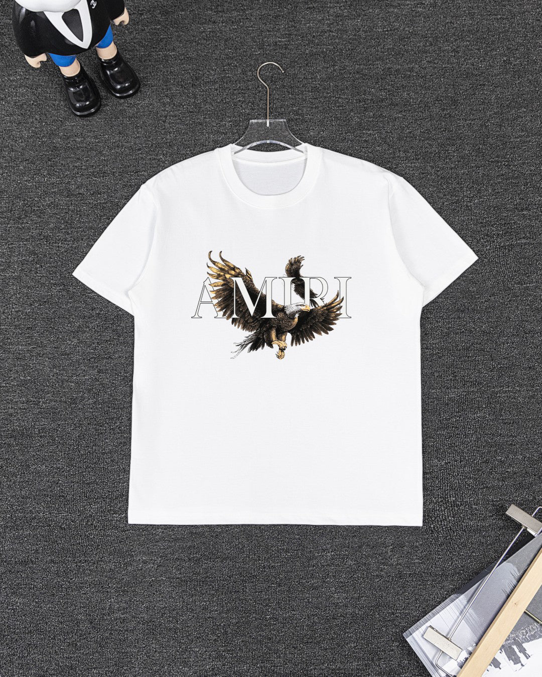 AMIRI Eagle Graphic Short‑Sleeve Tee & Drawstring Shorts Set