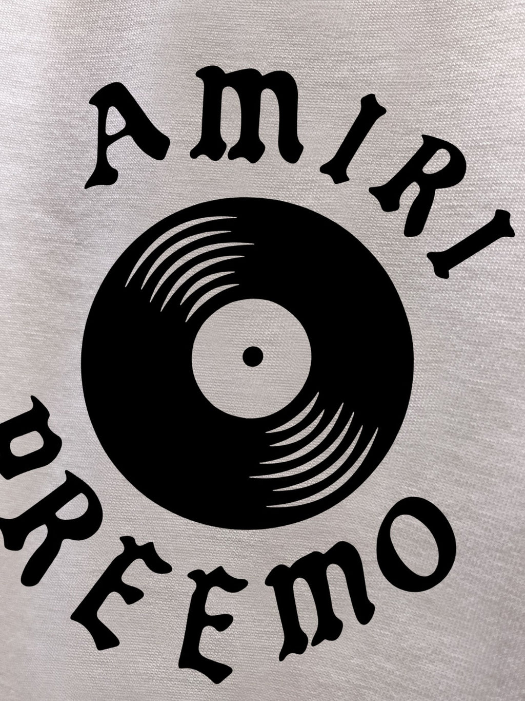AMIRI Preemo Record Graphic Long‑Sleeve Tee, White