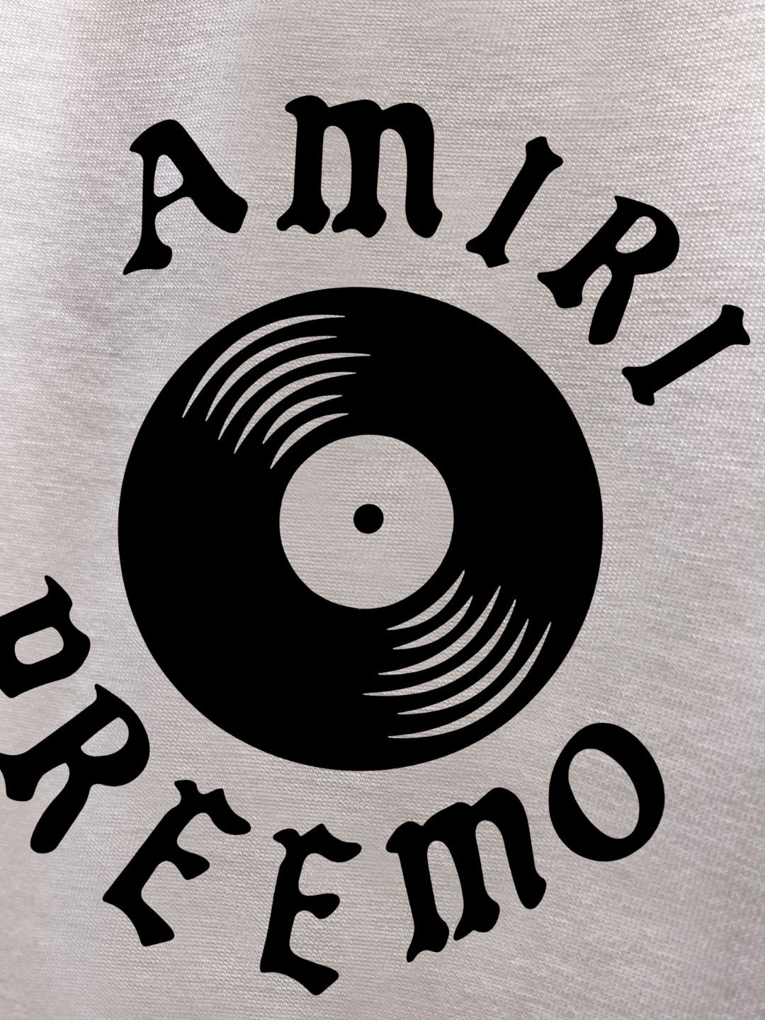 AMIRI Preemo Record Graphic Long‑Sleeve Tee, White