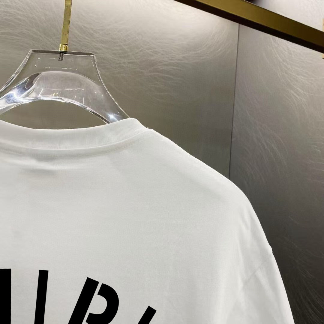 Amiri Arts District Text Chest Graphic Crew‑Neck Short‑Sleeve T‑Shirt