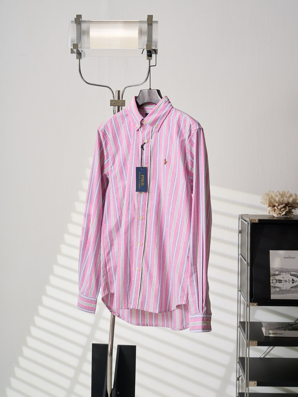 Ralph Lauren Men's Long‑Sleeve Vertical Striped Button‑Down Shirt