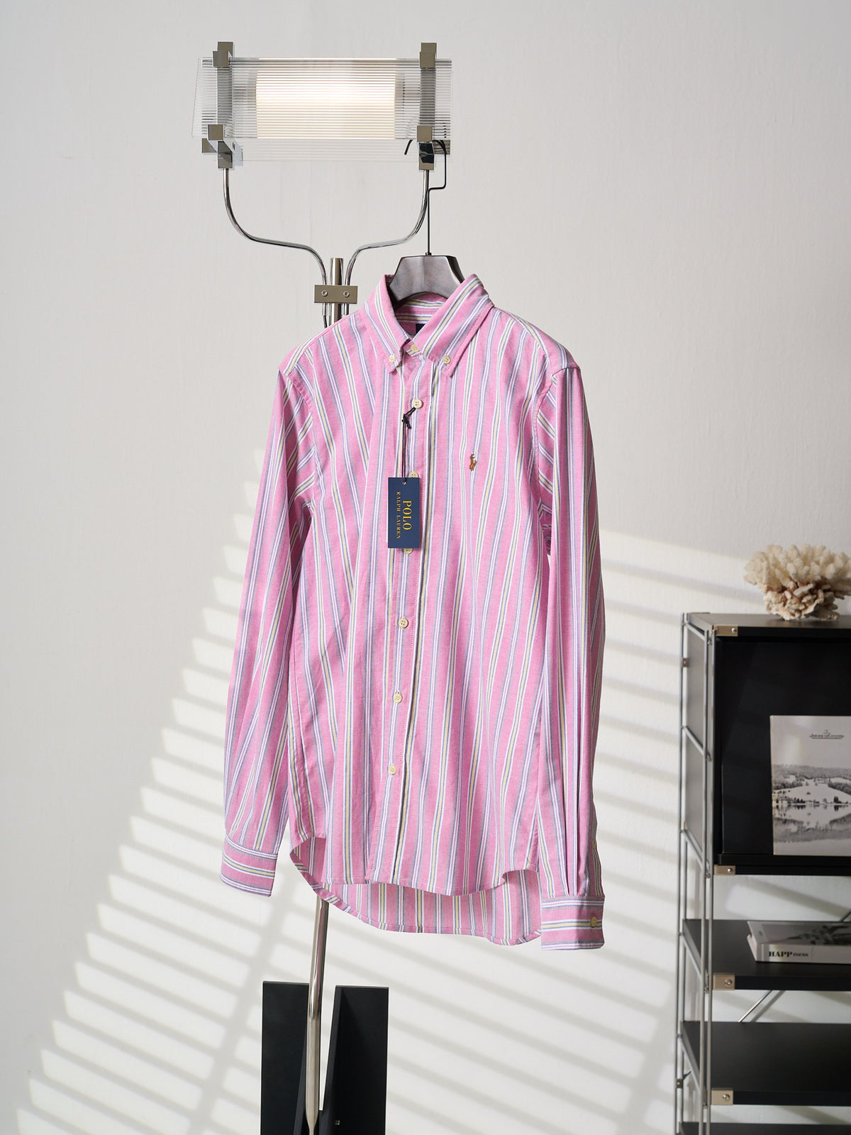 Ralph Lauren Men's Long‑Sleeve Vertical Striped Button‑Down Shirt