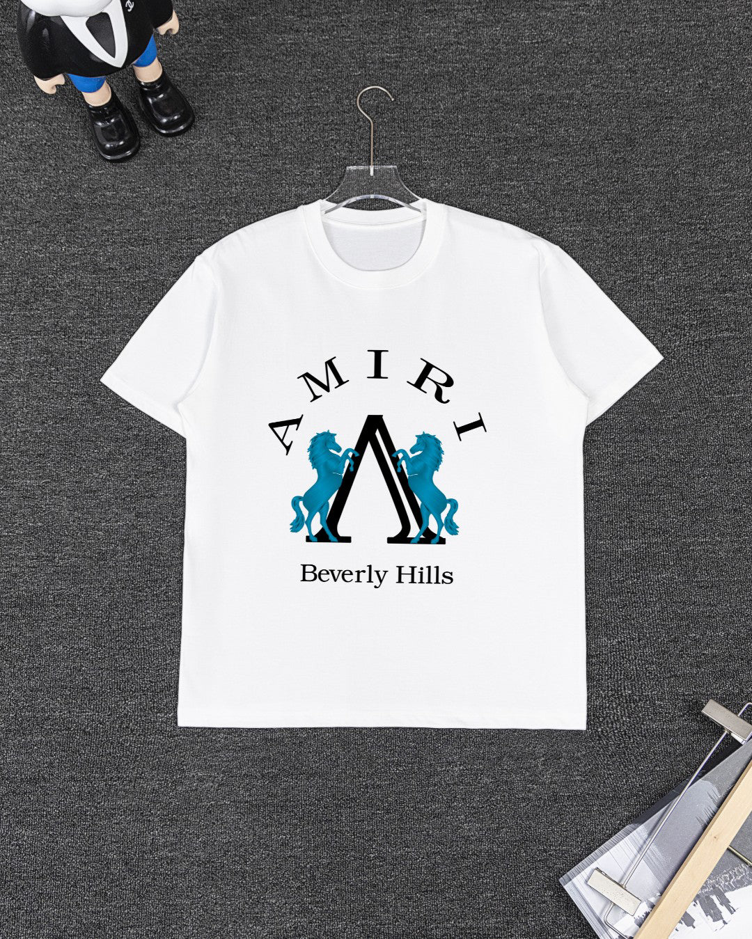 Amiri Beverly Hills Graphic Short‑Sleeve T‑Shirt & Drawstring Shorts Two‑Piece Set