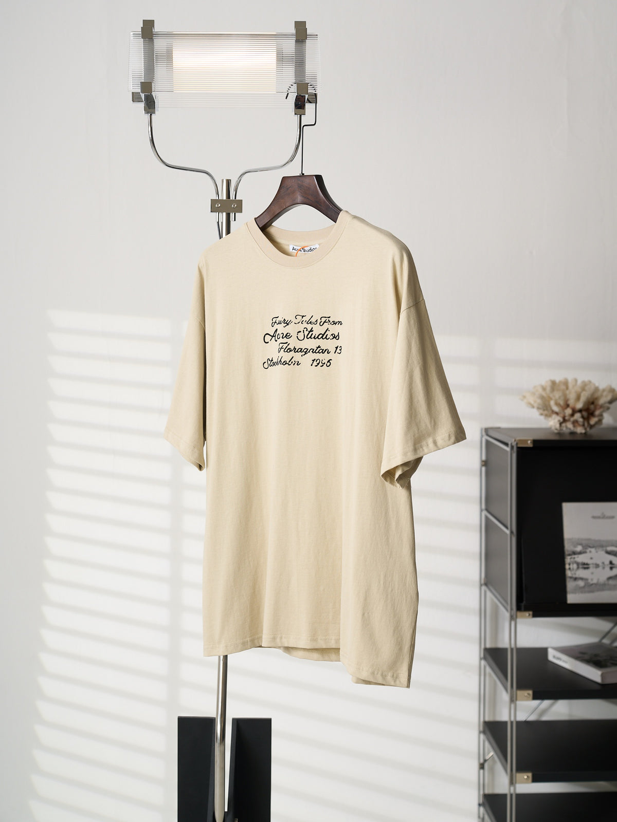 Acne Studios Stockholm 1996 Script Letter Oversized Short‑Sleeve T‑Shirt