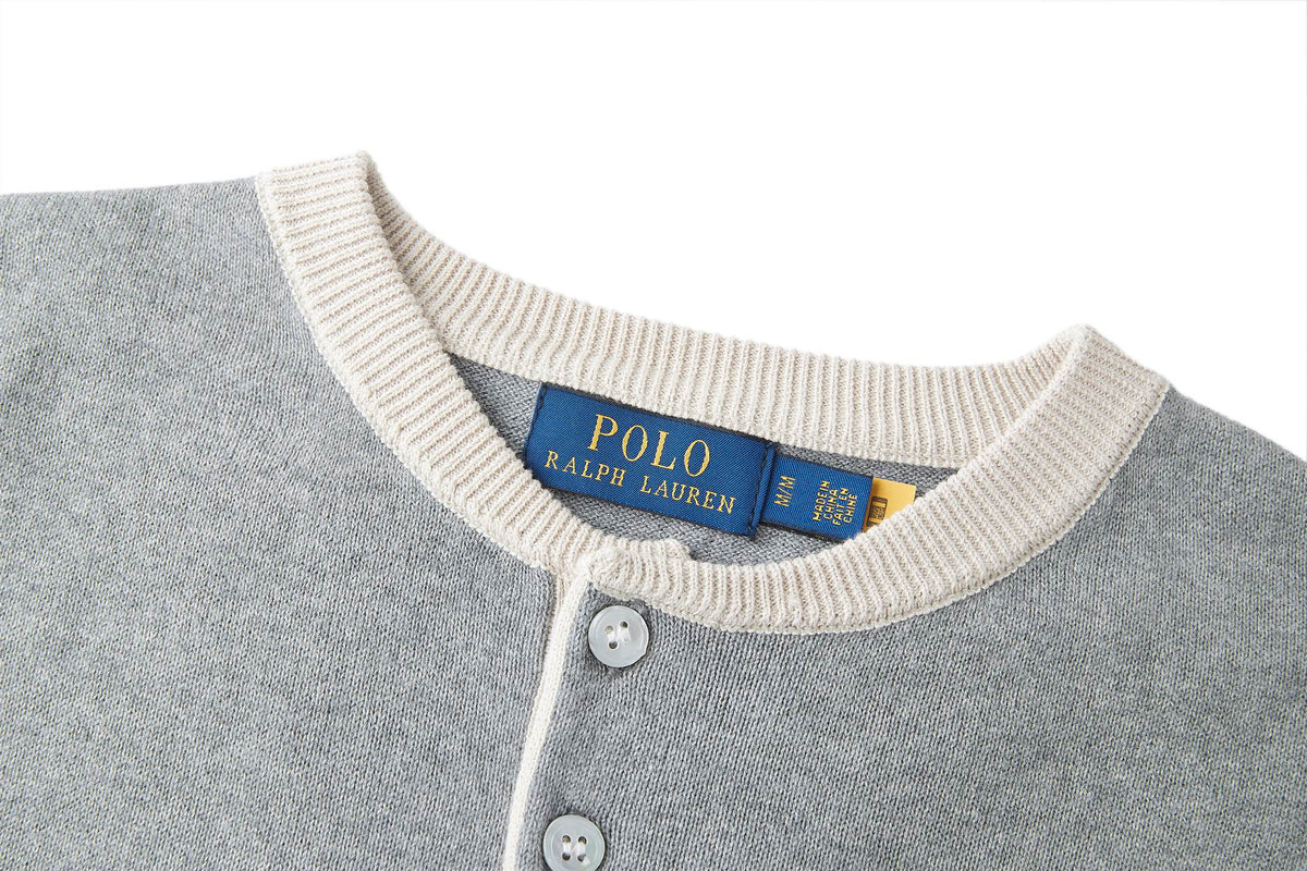 Polo Ralph Lauren Men’s Short‑Sleeve Henley Knit Shirt, Contrast‑Trim Collar
